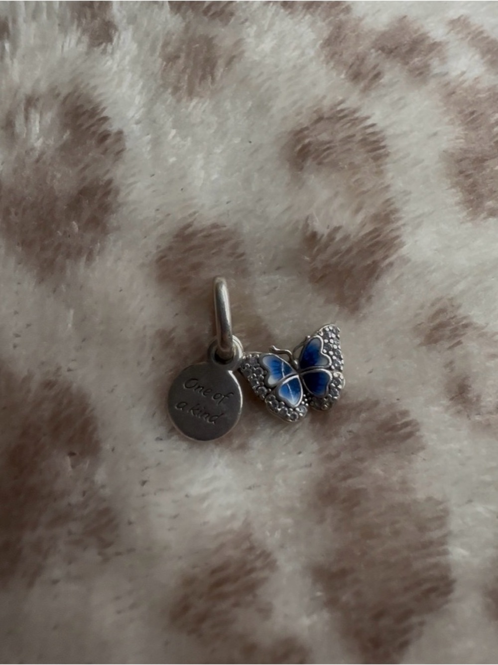 PANDORA Blue Butterfly Silver Charm Pendant’s